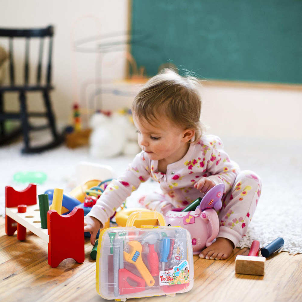 Tools Workshop For Kids - 1Set Plastic Tool Box Kid Handyman