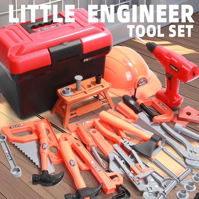 Workshop Tools Toy - Children's Engineering Kit with Realistic Screws/Nuts/