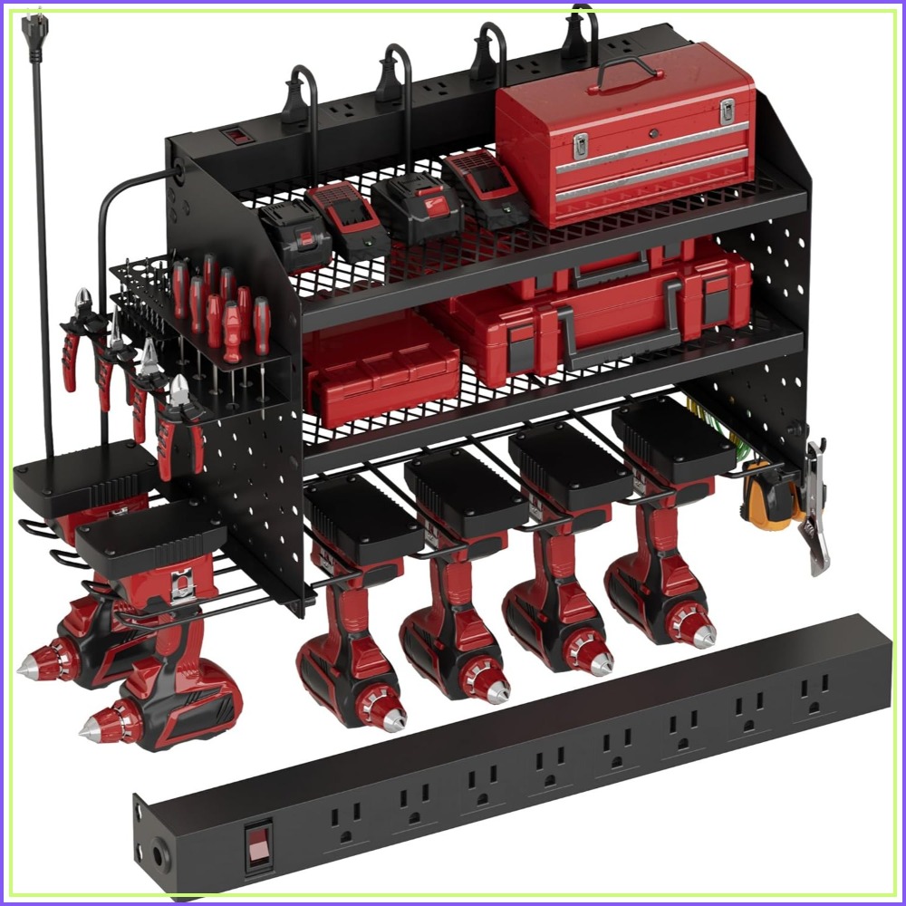 Workshop Tools Shelf - Power Tool Organizer Wall Mount with