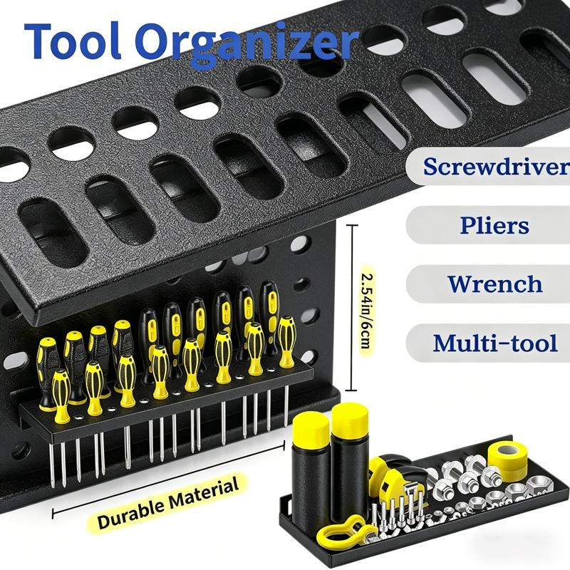 Workshop Tools Hammer - Steel Wall Tool Organizer Metal Mounted