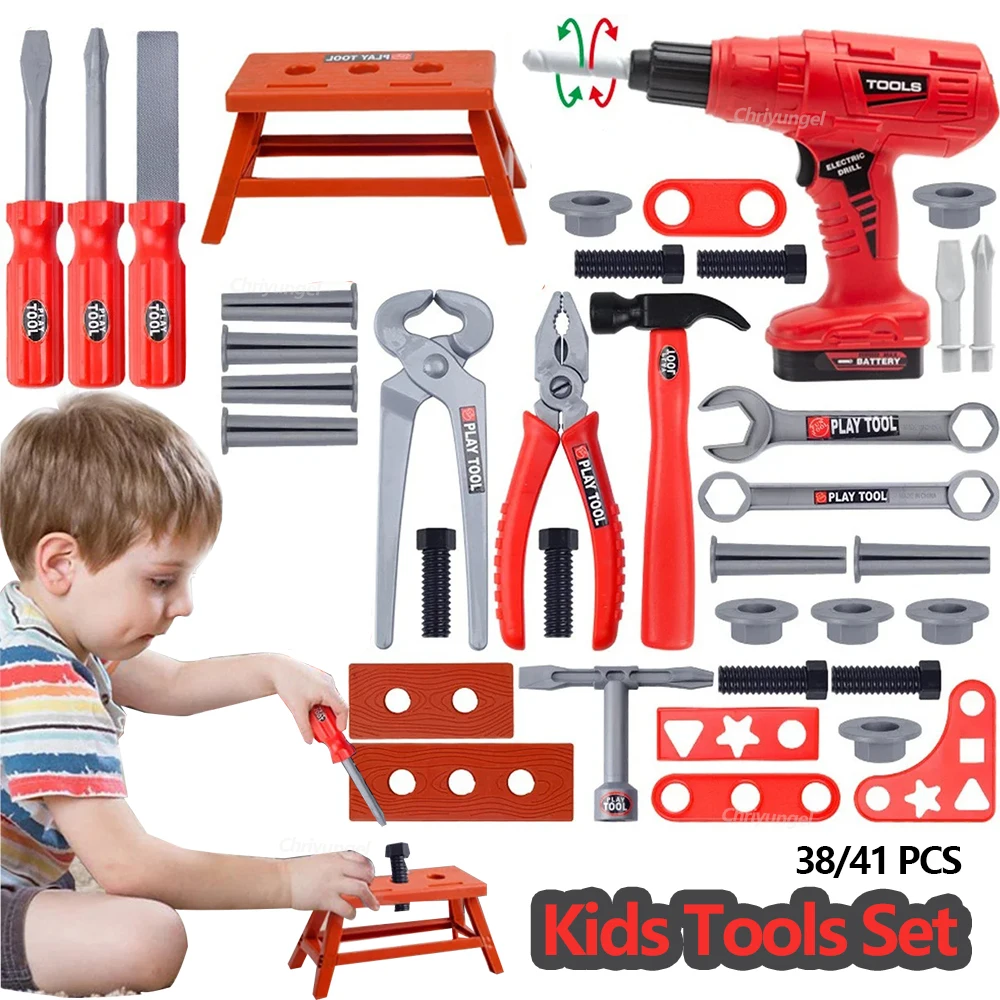 Tools Workshop For Kids - Pretend Tools Kit Toys 38/41 PCS