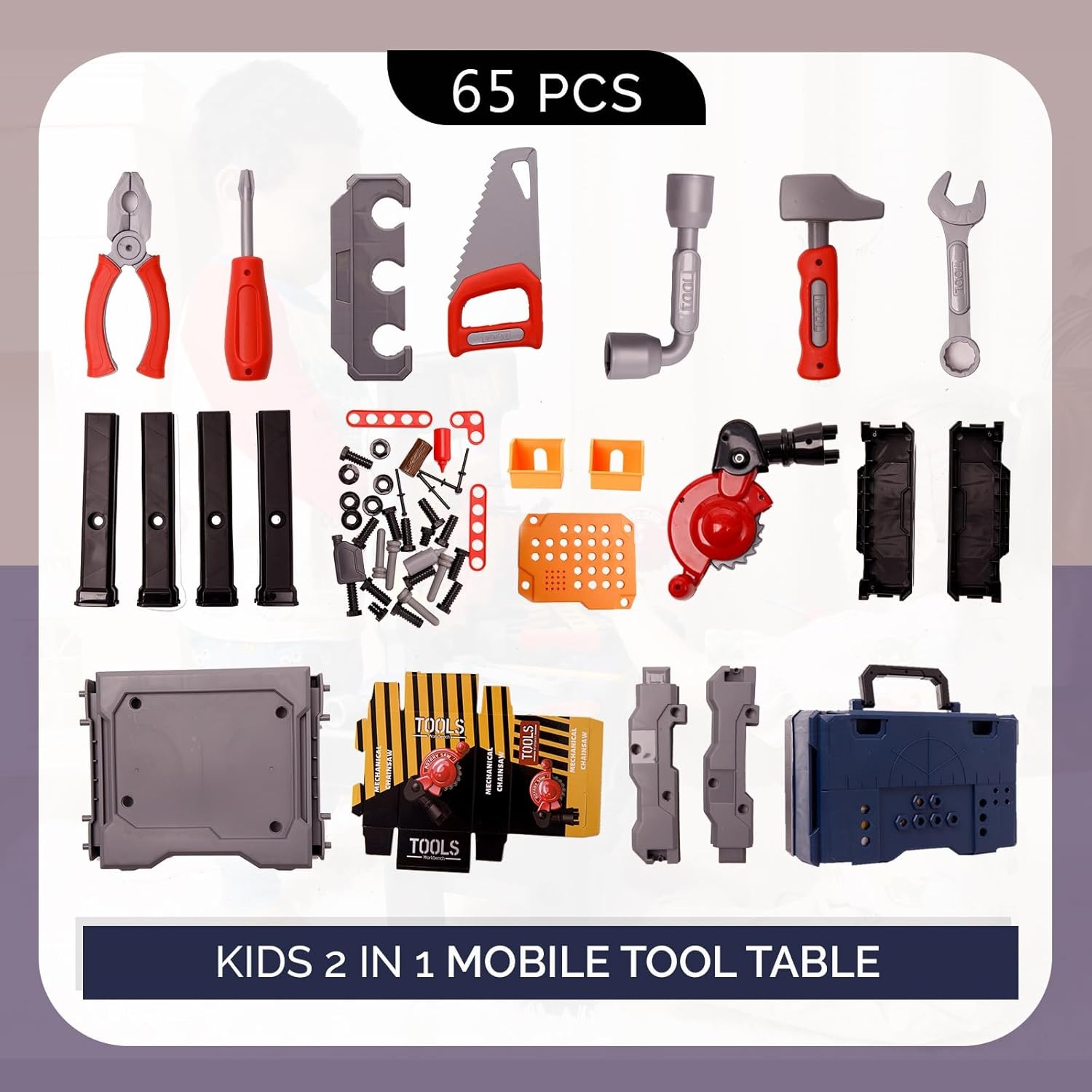 65PCS Kids Tool Bench Set Pret - Tools Workshop For Kids avis et prix
