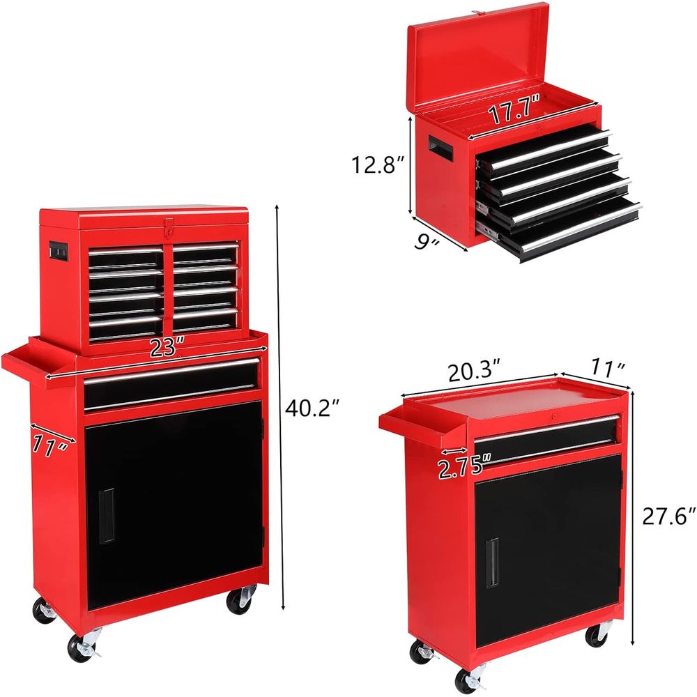 Rolling Tool Chest with Detach - Workshop Tools Shelf avis et prix