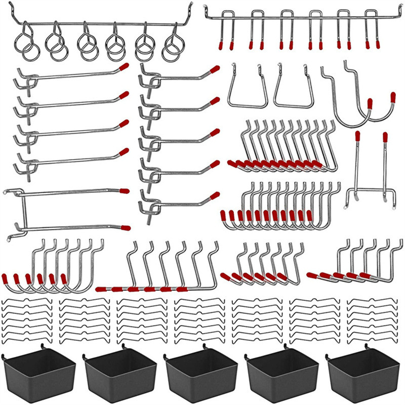 114 Pcs Pegboard Hooks Set Met - Workshop Tools Organizing avis et prix