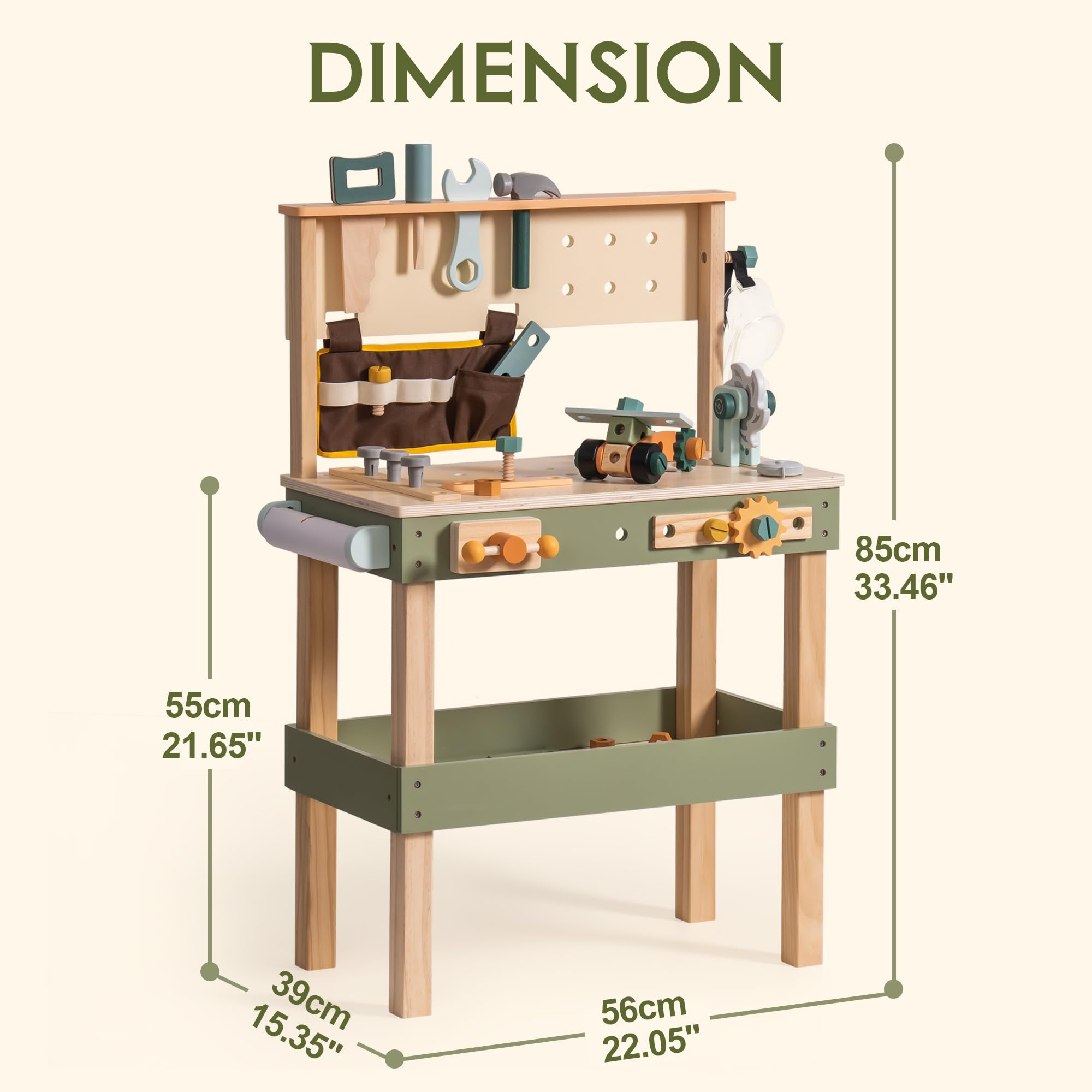 ROBOTIME Wooden Kids Tool Benc - Tools Workshop For Kids avis et prix