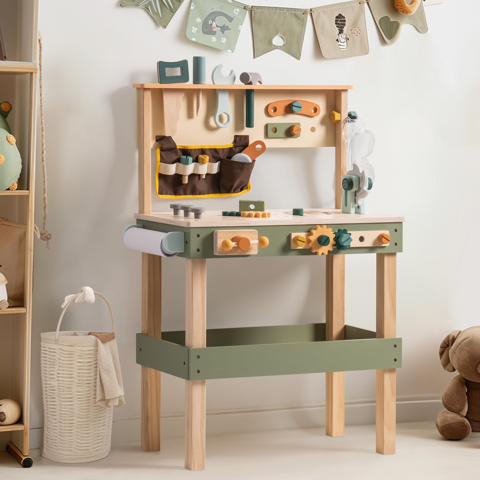 ROBOTIME Wooden Kids Tool Benc - Tools Workshop For Kids avis et prix