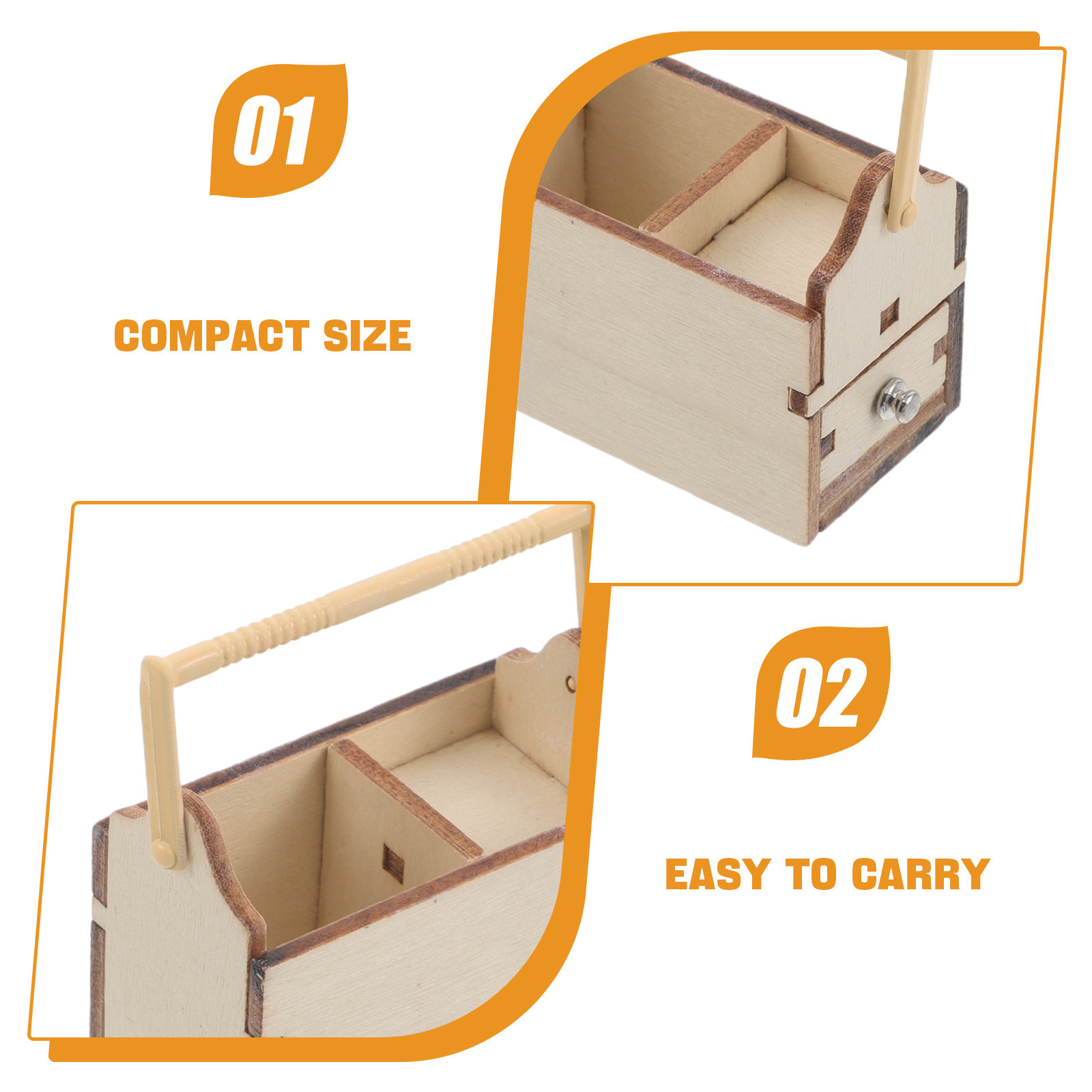 3Pcs Wooden Mini Toolbox 1:12  - Workshop Tools Toy avis et prix