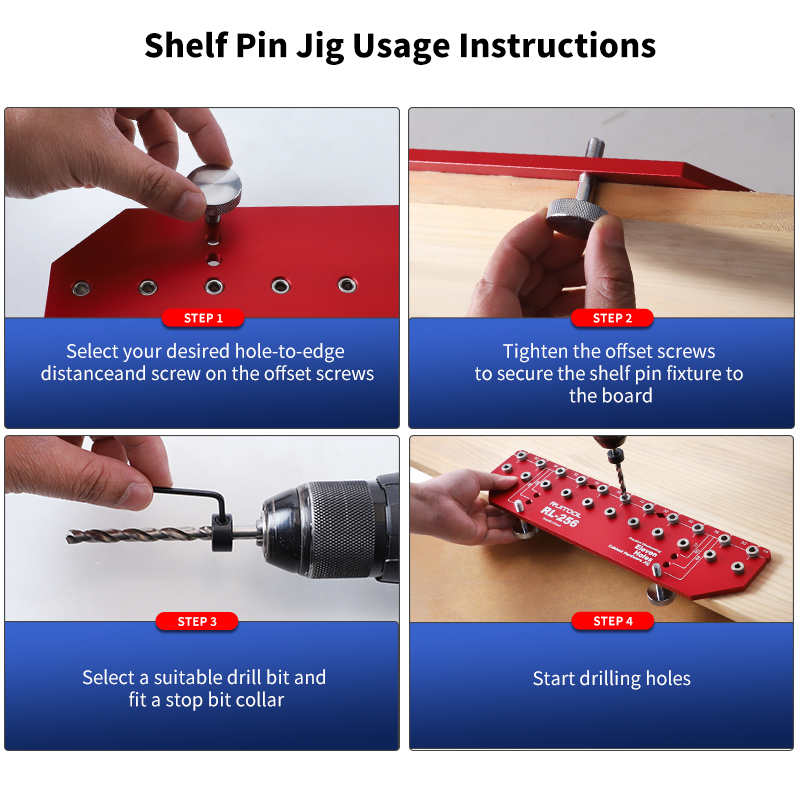 Shelf Pin Jig Set Aluminium Al - Workshop Tools Shelf avis et prix