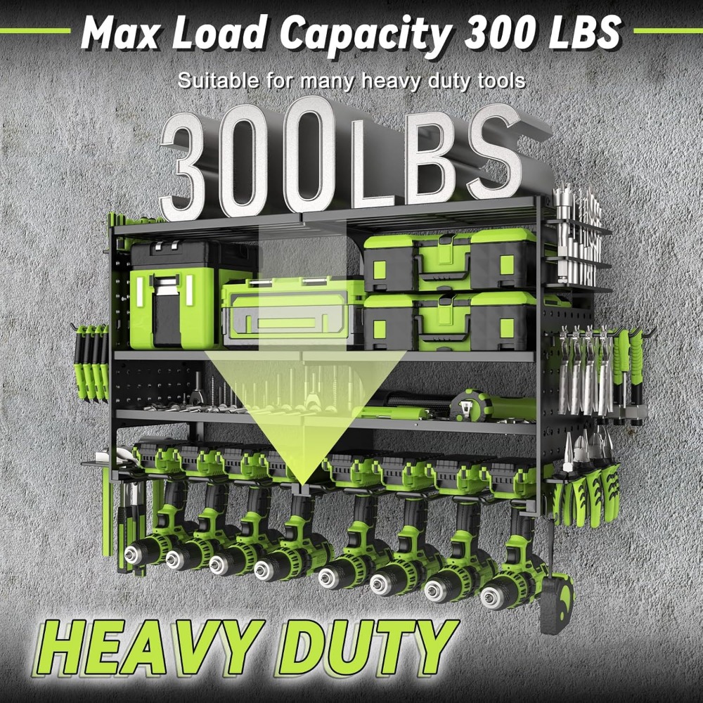 Heavy Duty 4 Tier 8 Slot Wall  - Workshop Tools Rack avis et prix
