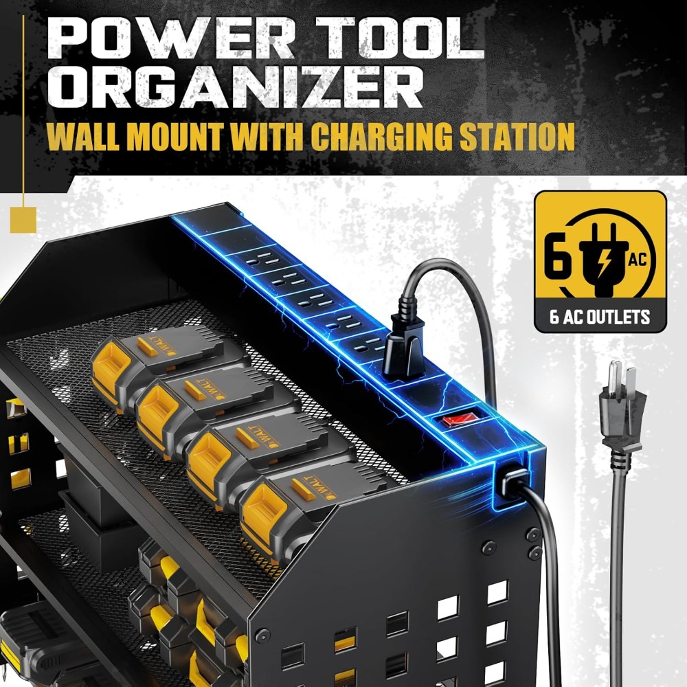 Power Tool Organizer with Char - Workshop Tools Shelf avis et prix