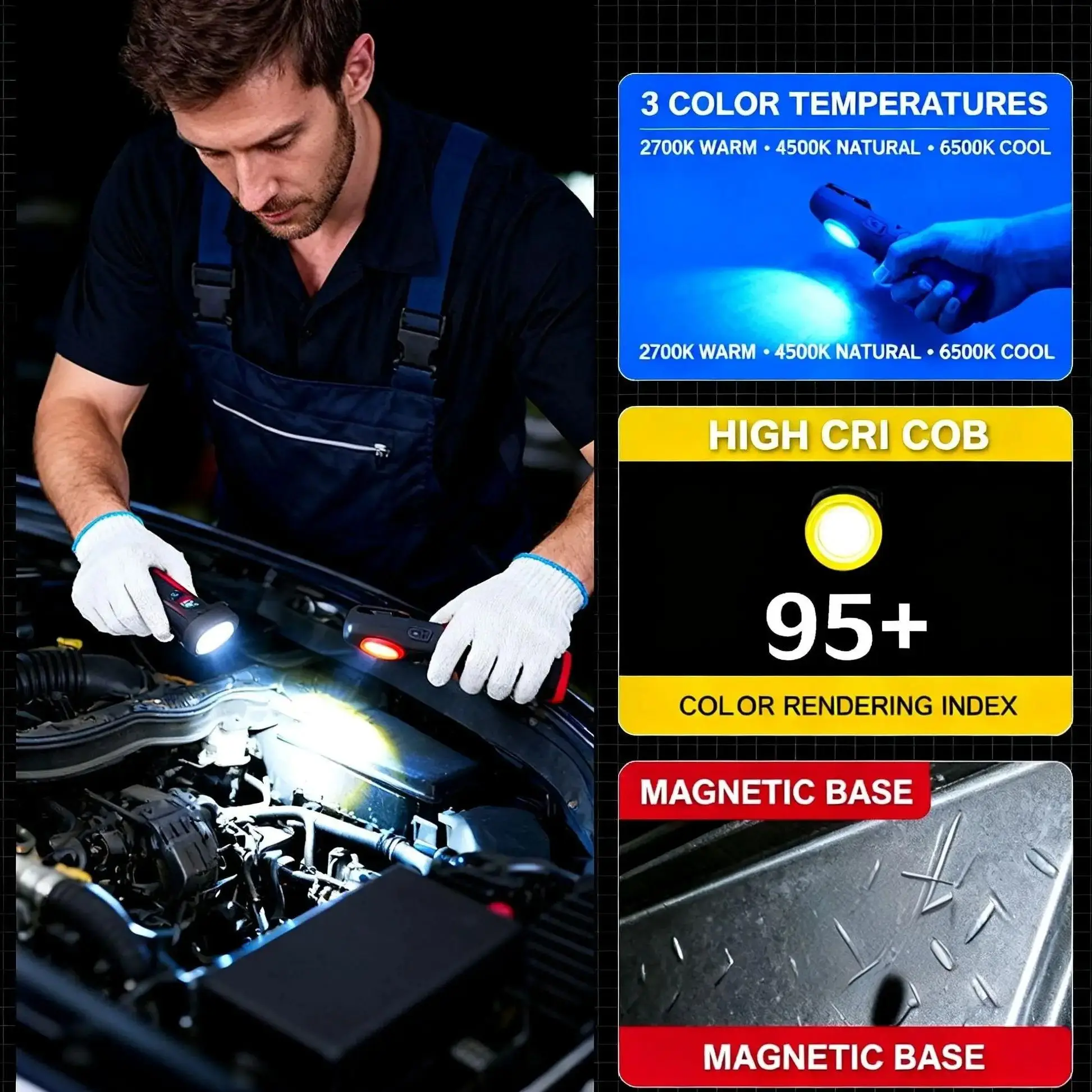FUNAYA Portable Flashlight Car - Tools Work avis et prix
