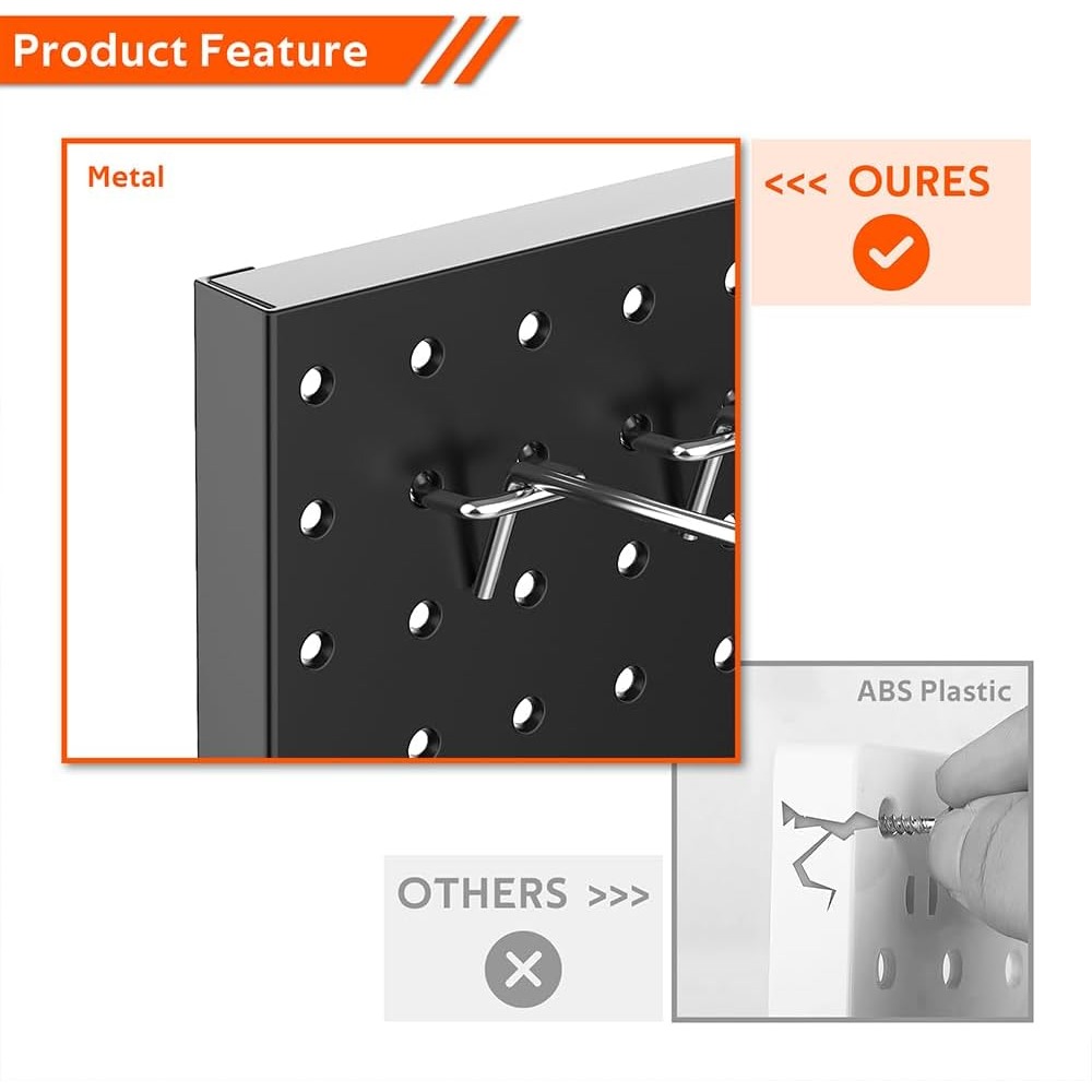 2/4 Pack Metal Pegboard Wall P - Workshop Tools Shelf avis et prix