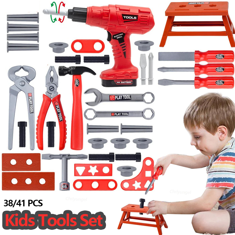 38/41 PCS Pretend Tools Kit Ki - Tools Workshop For Kids avis et prix