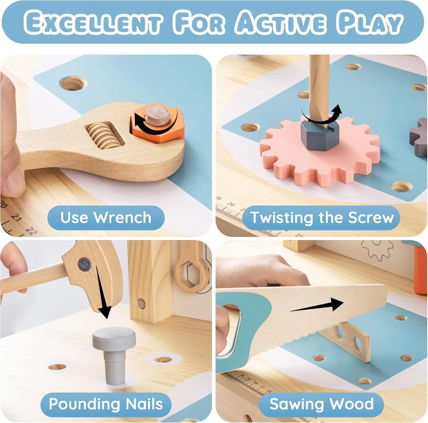Robotime Robud Kids Tool Bench - Tools Workshop For Kids avis et prix