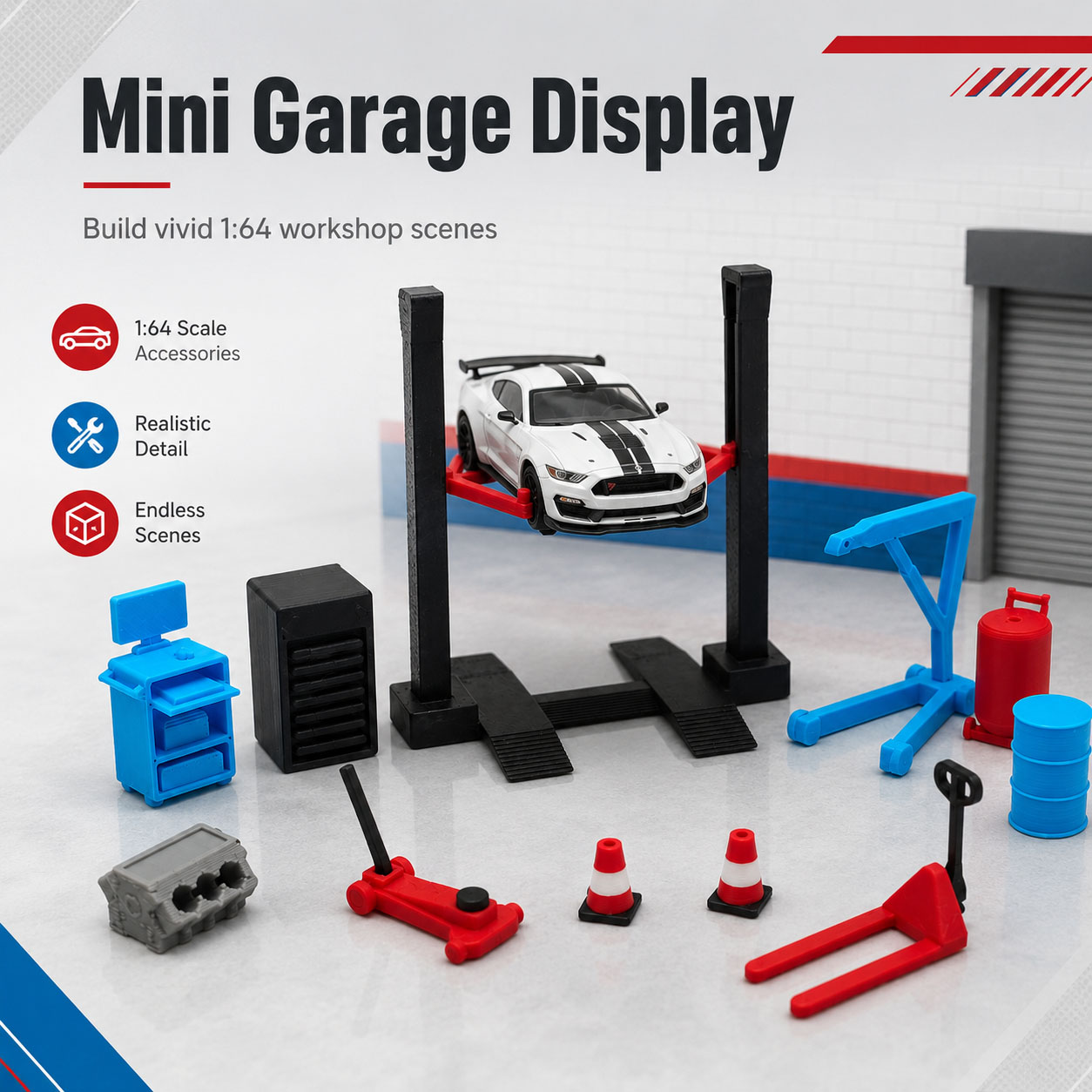 1:64 Garage Workshop Miniature - Workshop Tools Toy avis et prix