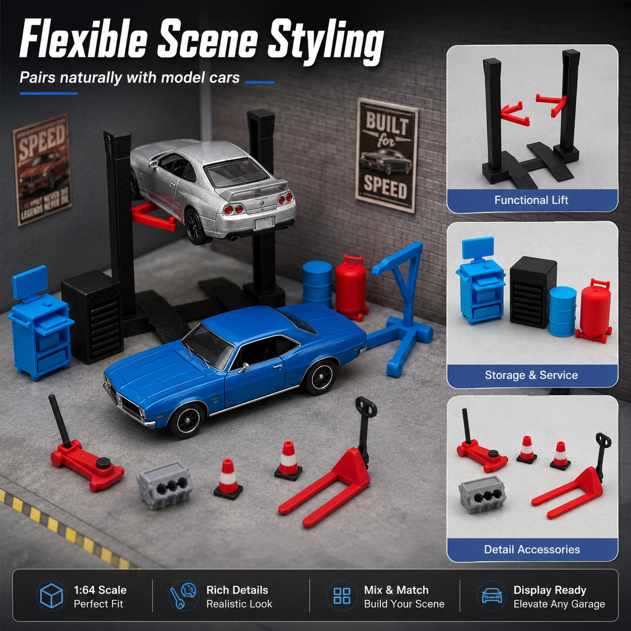 1:64 Garage Workshop Miniature - Workshop Tools Toy avis et prix