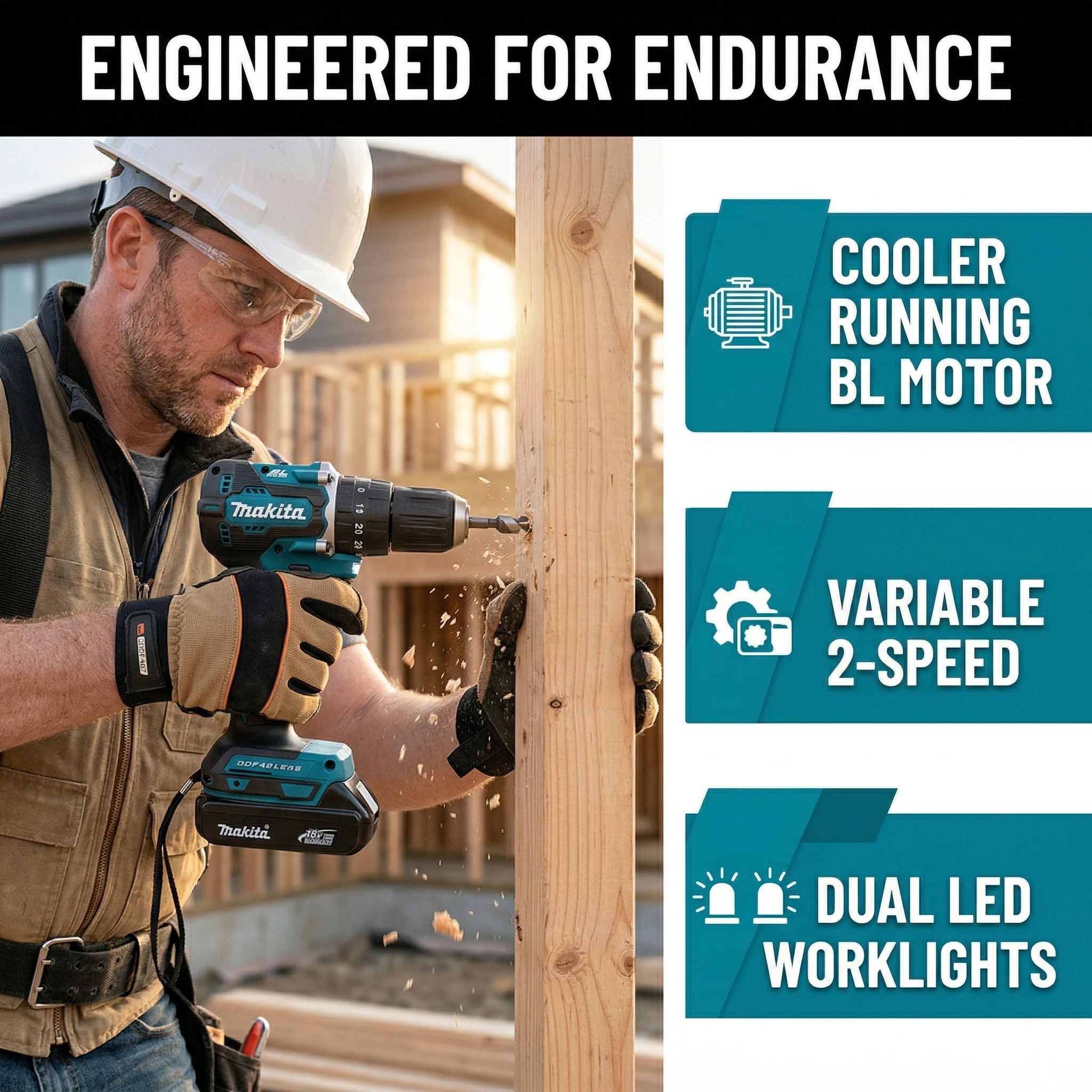Makita DDF487 Cordless Driver  - Power Tools For Workshop avis et prix