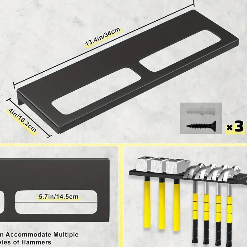 Wall Mounted Metal Tool Hanger - Workshop Tools Hammer avis et prix