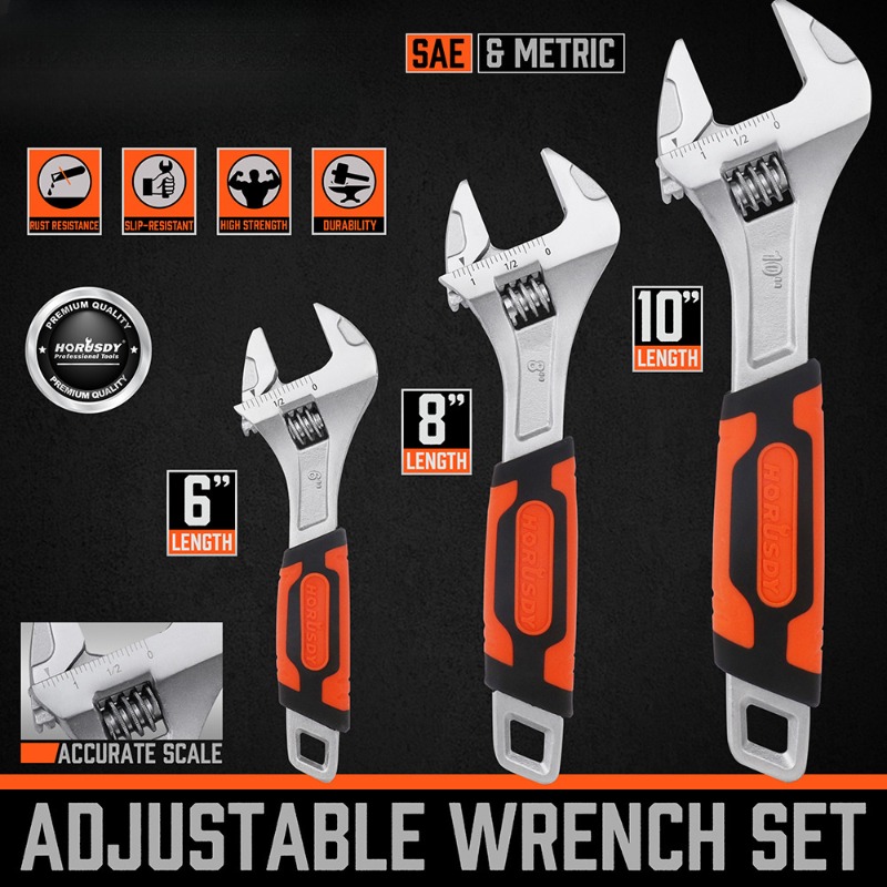 3Pcs Adjustable Wrench Set - 6 - Design Tools Workshop avis et prix