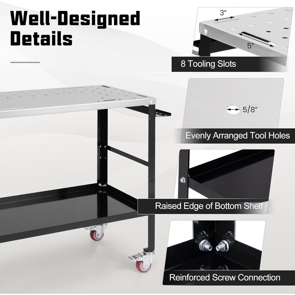 Sturdy 36x18 Welding Table wit - Workshop Tools Rack avis et prix