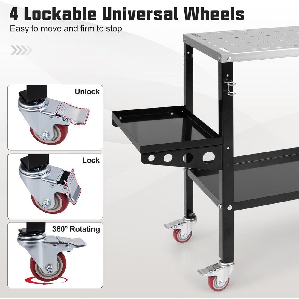 Sturdy 36x18 Welding Table wit - Workshop Tools Rack avis et prix